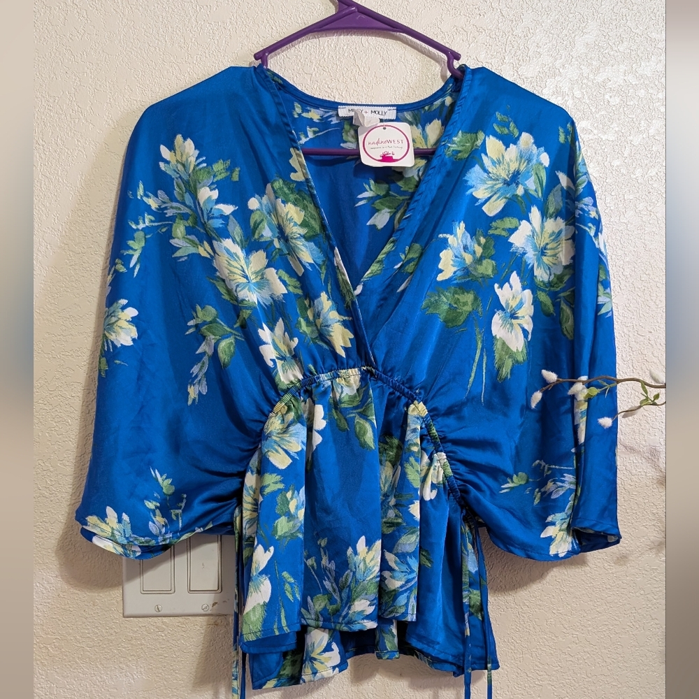 Floral Blue Women's Top